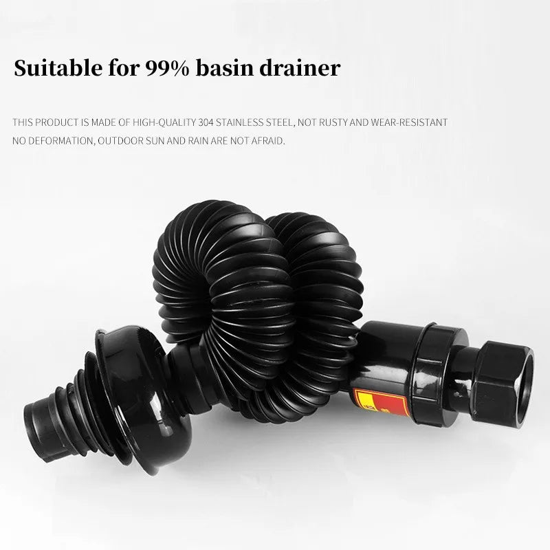 Flexible Sink Drain Pipe Kit – Anti-Odor & Anti-Clog Universal