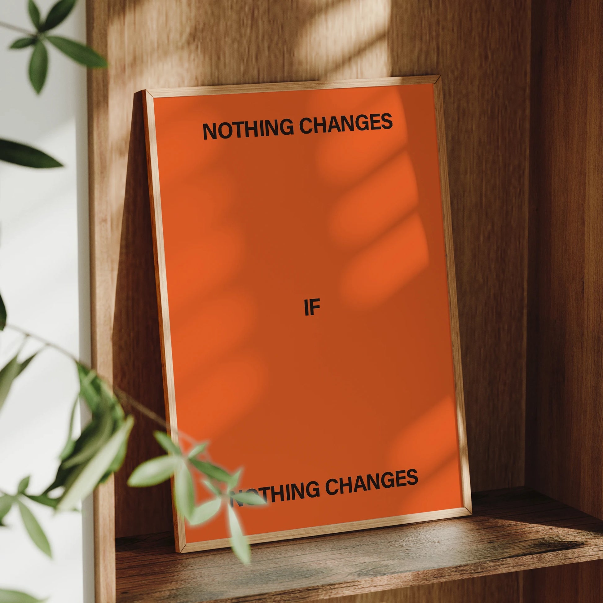 Nothing Changes If Nothing Changes Wall Art Print Canvas Painting Poster Picture For Living Room,Bedroom Home Decor Peaceful Pleasures Health and Wellness