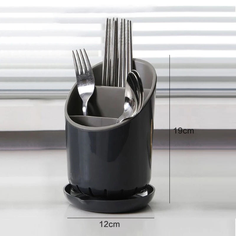 Chopstick Holder with Drain Plate | Kitchen Utensil Organizer