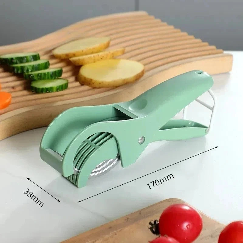 HooFun Kitchen Tools Stainless Steel Vegetable and Fruit Slicer Multi Functional Salad Slicer Kitchen Accessories Peaceful Pleasures Health and Wellness A