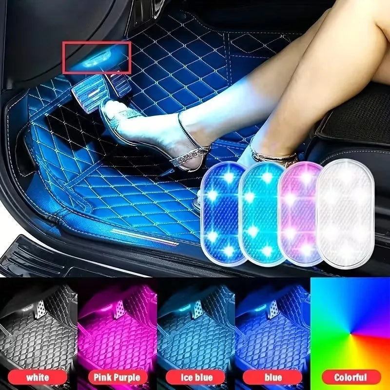 RGB LED Touch Car Roof Ambient Light | USB Rechargeable Wireless