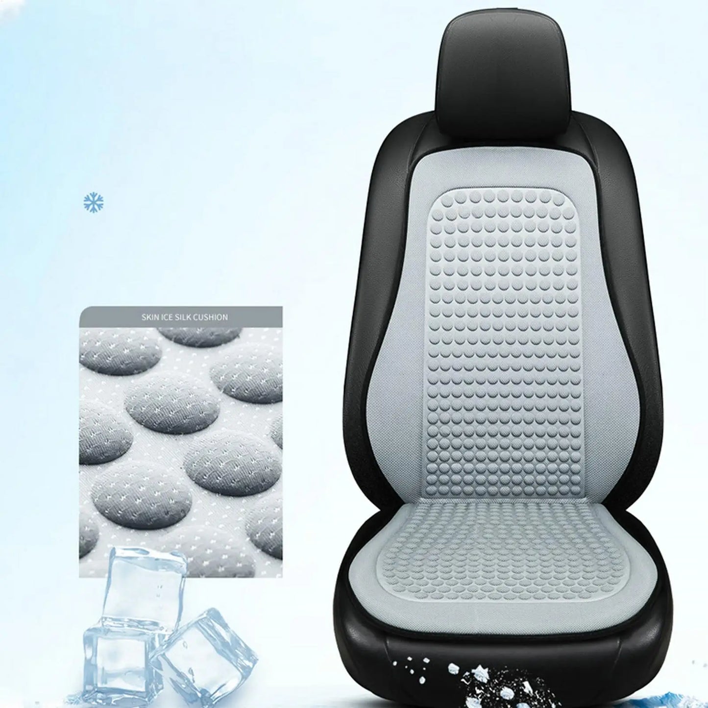 Ice Silk Cooling Car Seat Cover – Breathable Universal Cushion