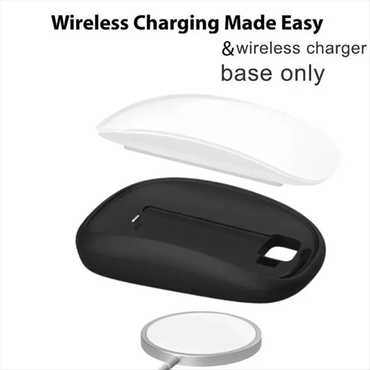 -Trust Mouse Dock for Apple Magic Mouse 2 Charging Dock Ergonomic Wireless Charging Pad Housing Increased Height-B Peaceful Pleasures Health and Wellness
