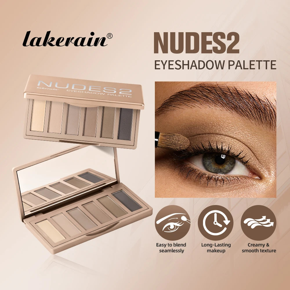 Lakerain Eyeshadow Palette Long-Lasting Eye Makeup Rich Pigment Neutral Shades Blendable Color Matte Nudes Eyeshadow Palette Peaceful Pleasures Health and Wellness