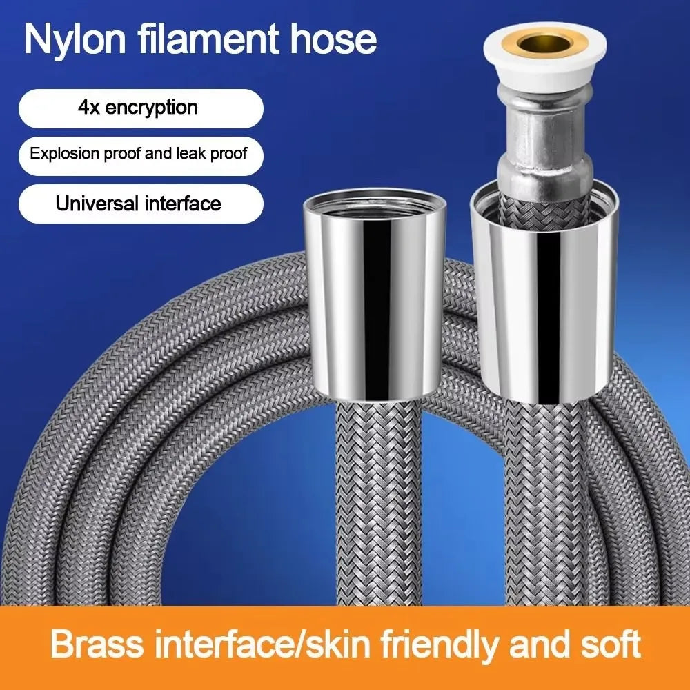 Anti-Tangle Flexible Shower Hose 1.5M/2M | High Pressure Nylon