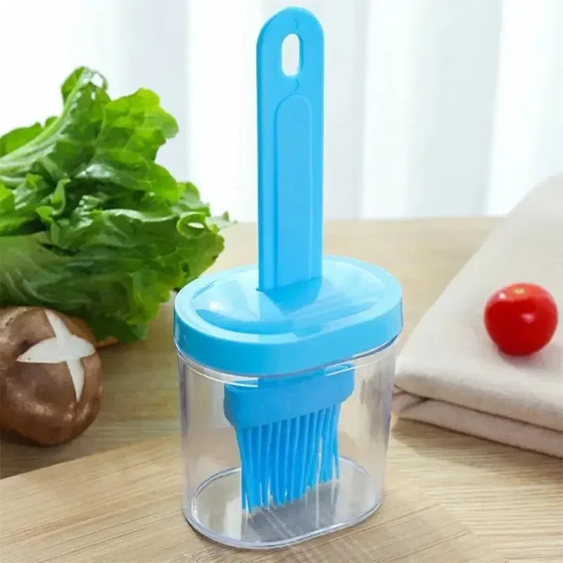 BBQ Basting Brush | Silicone Oil Grill Brush for Outdoor Cooking BBQ Basting Brush Peaceful Pleasures Health and Wellness blue
