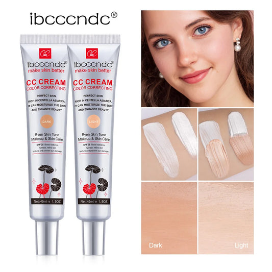 Color Correcting CC Cream Moisturizing Waterproof Anti-sweat Makeup Before Concealer Lasting Women Makeup Change CC Cream Peaceful Pleasures Health and Wellness