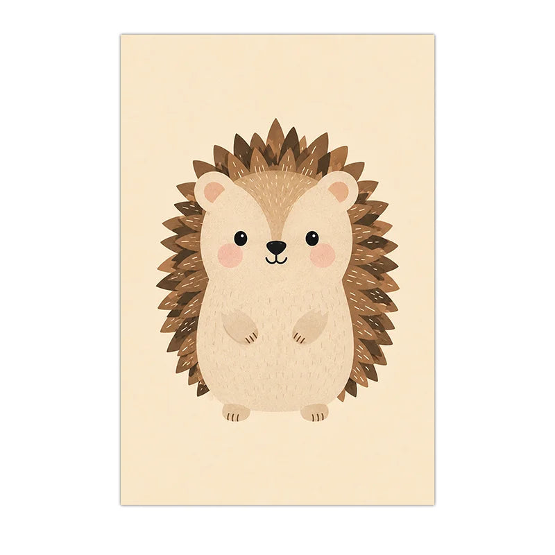 Nursery Animal Wall Art Cute Cartoon Safari Canvas Poster Prints For Baby Kids Bedroom Decor Peaceful Pleasures Health and Wellness