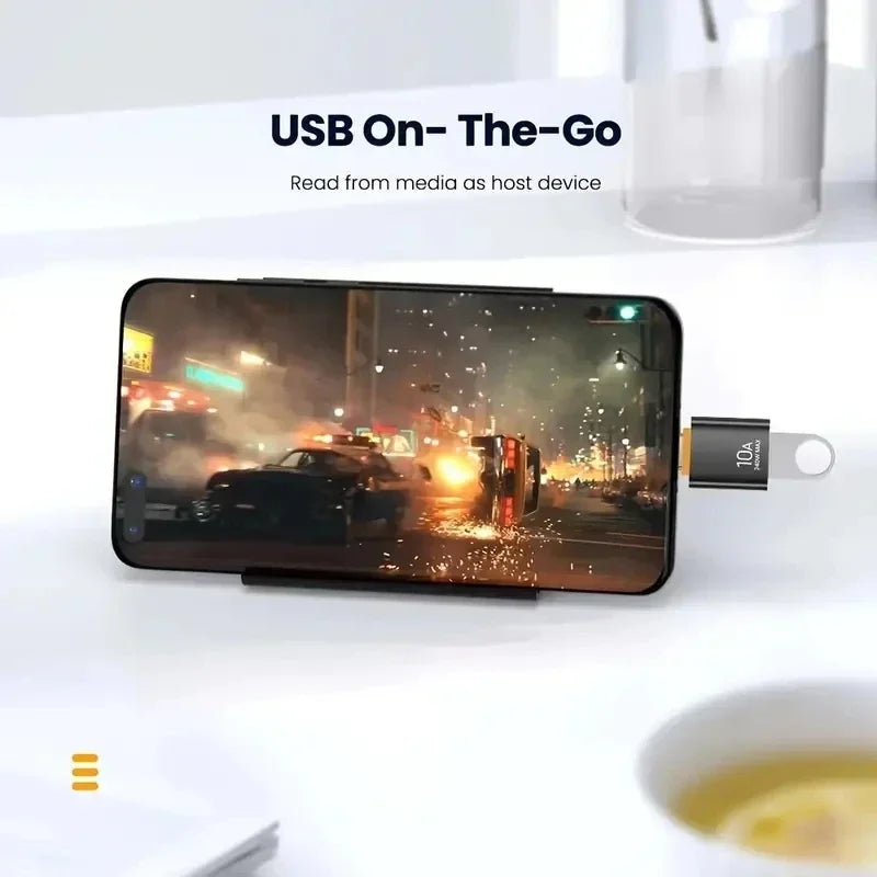 10A USB A To USB C OTG Adapter Type C to USB Converter USB 3.0 Adapter For Xiaomi 14 MacBook USB To Type C OTG Connector Peaceful Pleasures Health and Wellness
