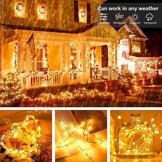 USB LED Copper Wire Fairy Lights 5M/10M/20M | Waterproof LED Fairy String Lights Peaceful Pleasures Health and Wellness
