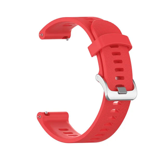 Silicone Protective Case Cover +Strap For Garmin Forerunner 245M/245 Smartwatch Strap Protector Shell Frame Protective Cases Peaceful Pleasures Health and Wellness Red Strap Forerunner 245 245M