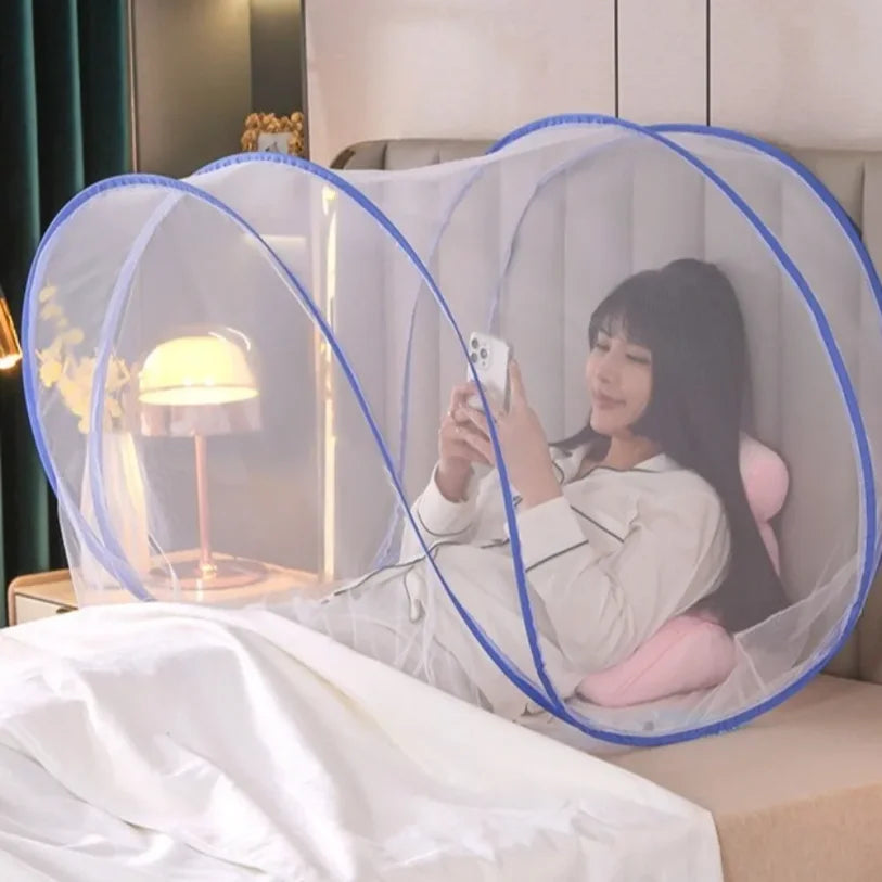 Portable Folding Travel Mosquito Net – Single Bed Screen Tent