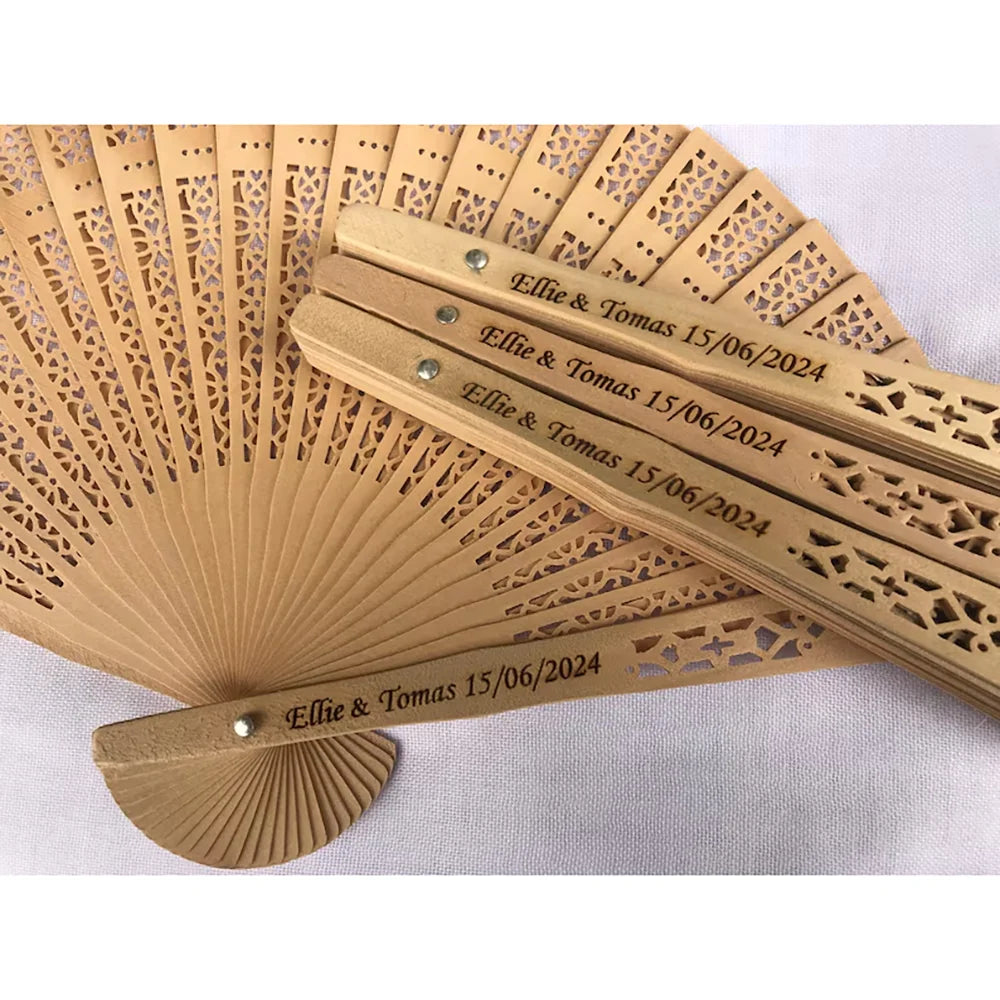 Custom 10Pcs Wooden Hand Fan Engraved Folding Wedding Fan Bachelorette Party Supplies Bridal Shower Bridesmaid Guest Gift Peaceful Pleasures Health and Wellness