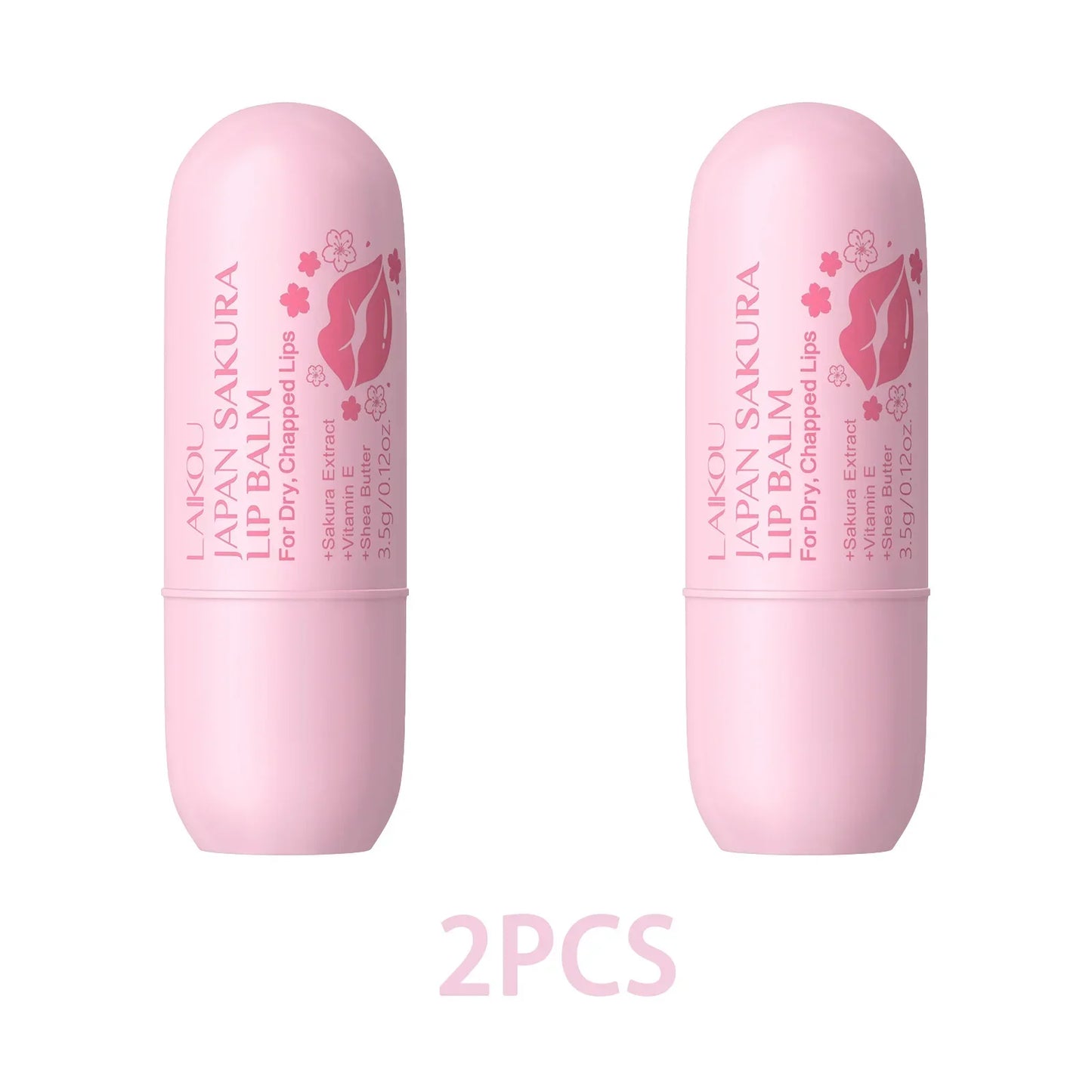 LAIKOU Sakura Lip Balm – Hydrating & Nourishing 3.5g Peaceful Pleasures Health and Wellness 2PCS
