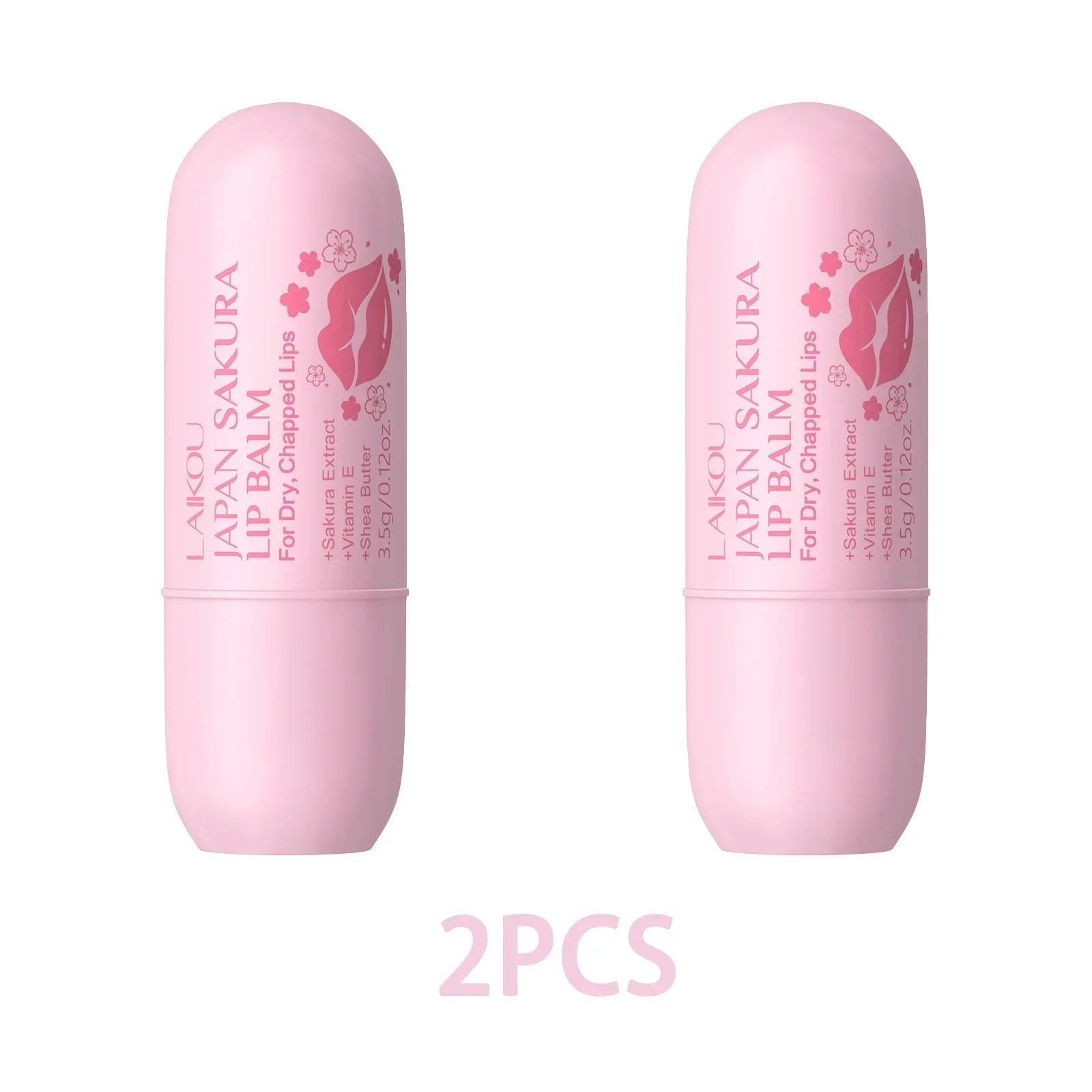LAIKOU Sakura Lip Balm – Hydrating & Nourishing 3.5g Peaceful Pleasures Health and Wellness 2PCS