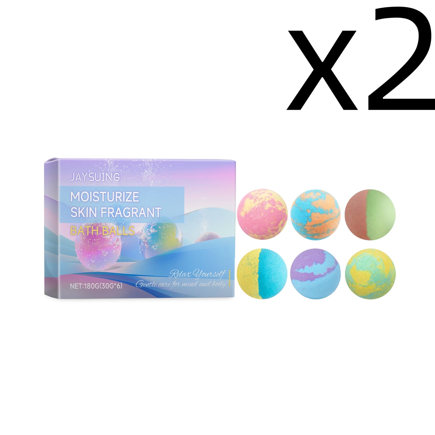 Fragrance Bath Bombs Rich Foaming Soothe Body Moisturize Skin Relaxing Stress Improve Bathing Experience Aromatherapy Bath Ball Peaceful Pleasures Health and Wellness 6pcs Boxed X 2PCS