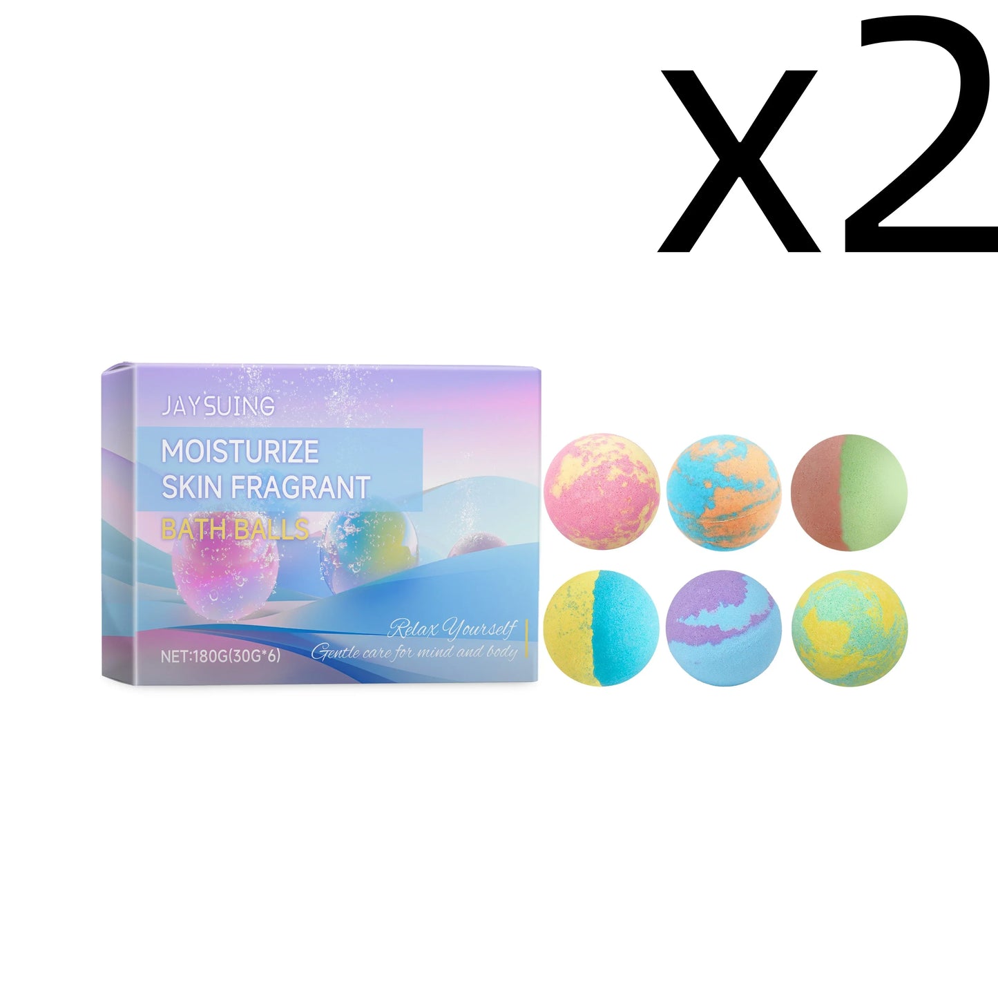 Aromatherapy Bath Bombs 6-Pack – Moisturizing & Relaxing