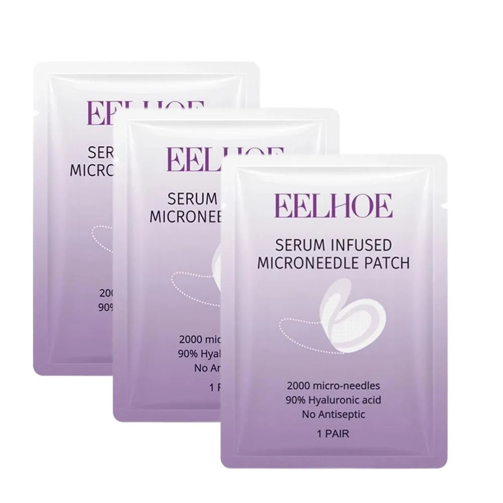 Collagen Microneedle Eye Patch Hyaluronic Acid Soluble Microneedle Eye Mask For Dark Eye Circle Moisturizing Under Eye Skin Care Peaceful Pleasures Health and Wellness 3 pairs