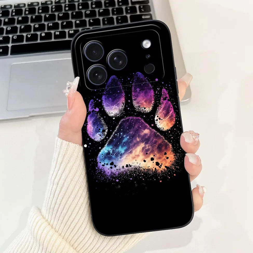 iPhone 17 Pro Silicone Case | Cute Kawaii Floral Painted Cover