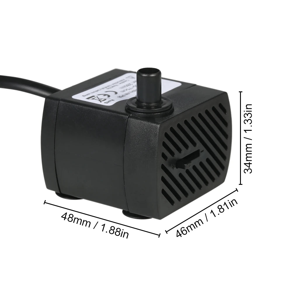 180L/H 2.5W Submersible Water Pump for Aquarium Tabletop Fountains Pond Water Gardens and Hydroponic Systems AC220-240V Peaceful Pleasures Health and Wellness