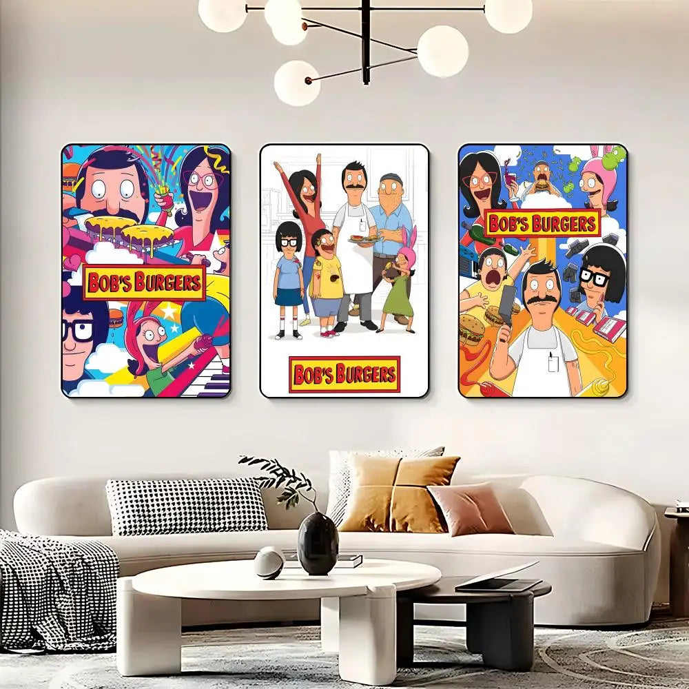 Bob's Burgers Poster – Self-Adhesive Waterproof Wall Art Wall Art Poster Peaceful Pleasures Health and Wellness