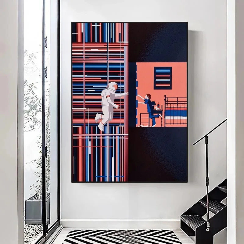 Interstellar I Was Your Ghost Movie Tribute Poster Vintage Space Film Canvas Painting Trendy Wall Art for Living Room Home De Peaceful Pleasures Health and Wellness