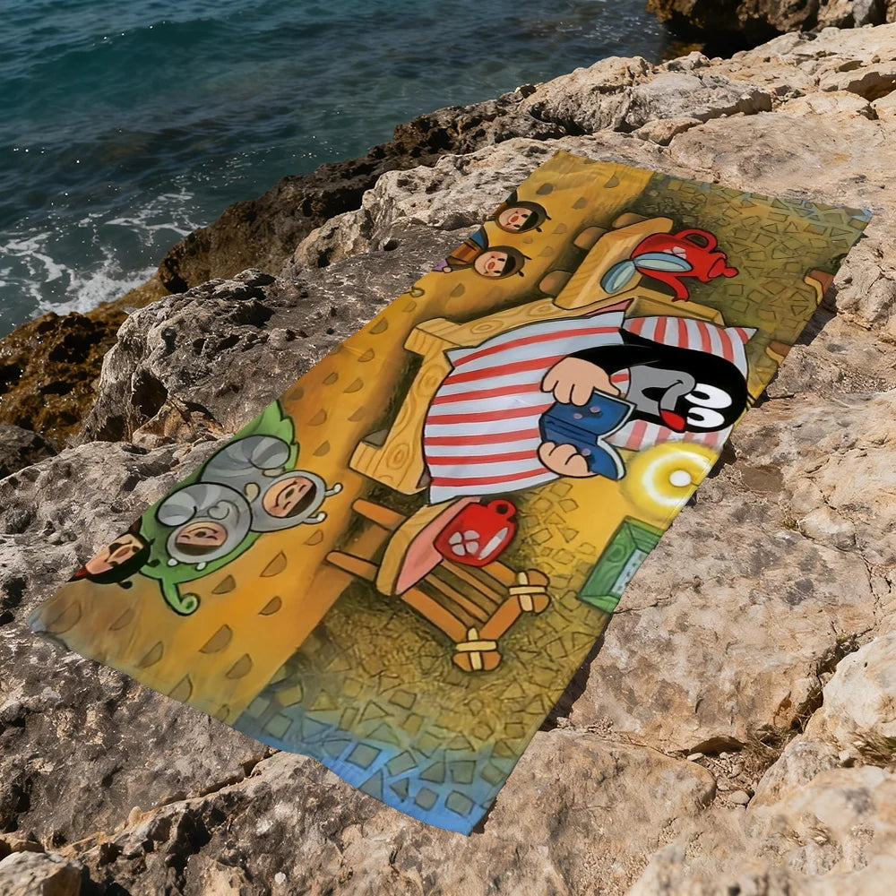 Little Mole Art Beach Towel | Quick Dry, Soft & Lightweight Quick Dry Beach Towel Peaceful Pleasures Health and Wellness