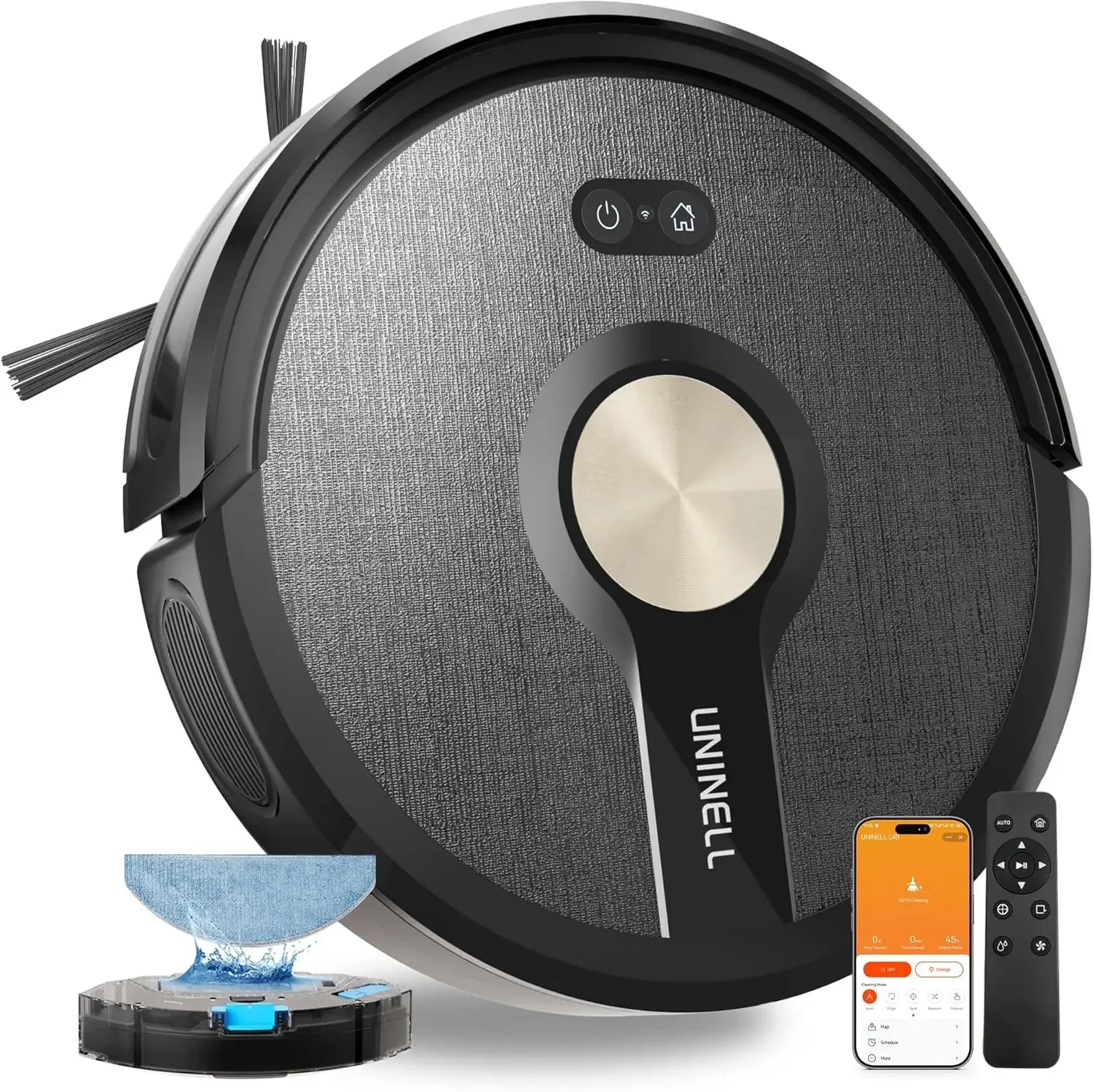 5000Pa Robot Vacuum Mop Combo, 180min Runtime, App/Alexa Control, Self-Charging for Hard Floors & Carpets Peaceful Pleasures Health and Wellness United States