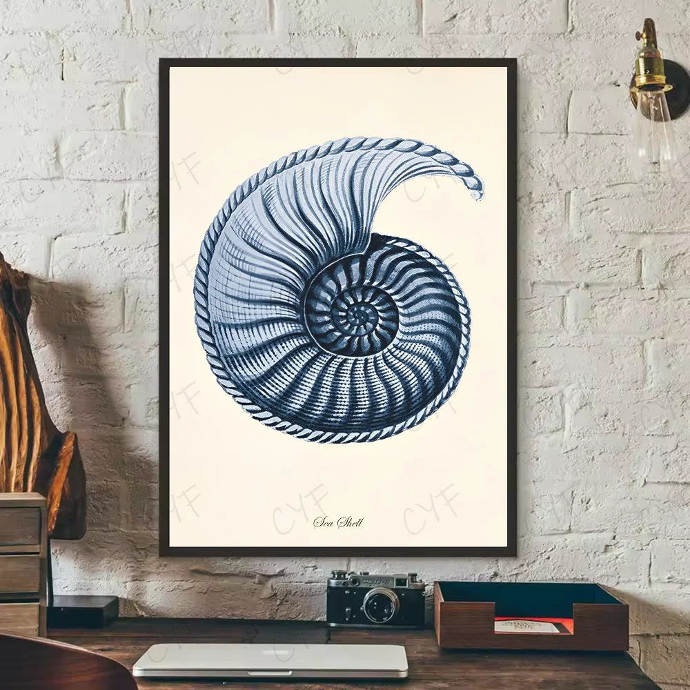 Blue Sea Creature Coral Shrimp Poster HD art sticky wall waterproof home living room bedroom bar aesthetic decoration Peaceful Pleasures Health and Wellness z7 30X40cmNoframe