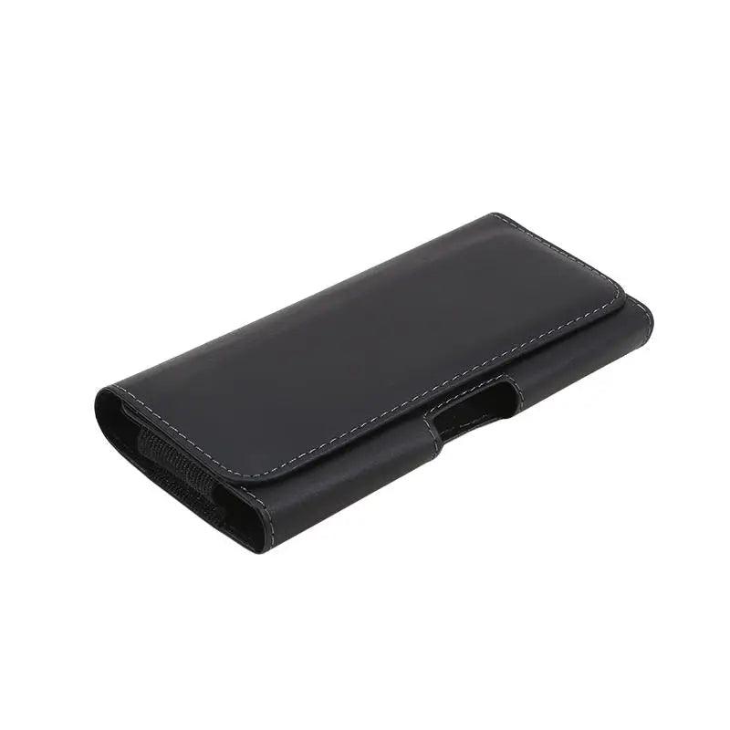 PU Leather Belt‑Loop Phone Case Elderly Men Waist Carry Pouch Multi‑Size Universal Mobile Phone Bag Outdoor Waist Belt Holster Peaceful Pleasures Health and Wellness Horizontal 5.5 inch