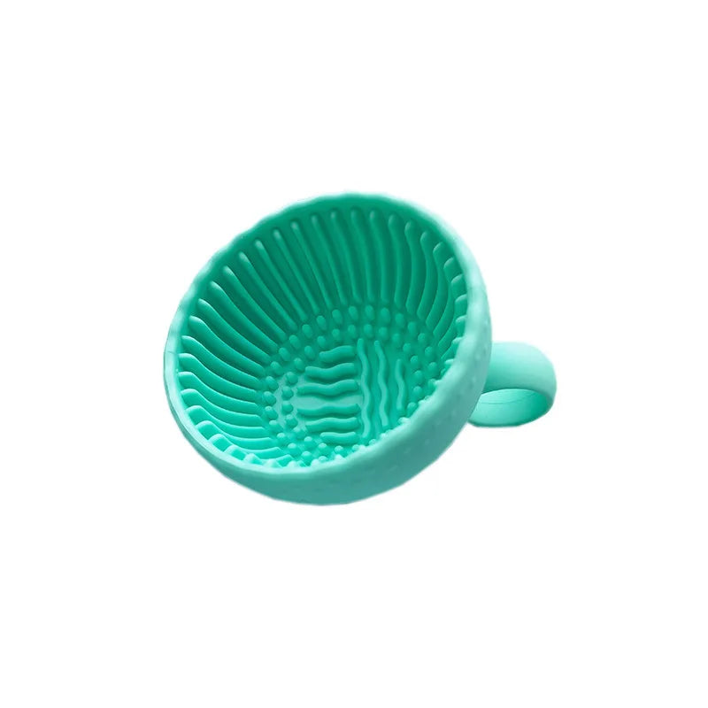 Makeup Brush Cleaning Bowl & Silicone Scrubber Pad