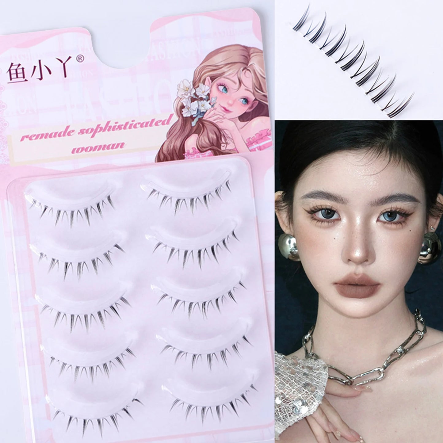 Manga Little Devil False Eyelashes 5 Pairs 4-6mm Mixed Lengths Natural Korean Lower Eyelash For Beauty Eye Cosplay Diy Makeup Peaceful Pleasures Health and Wellness