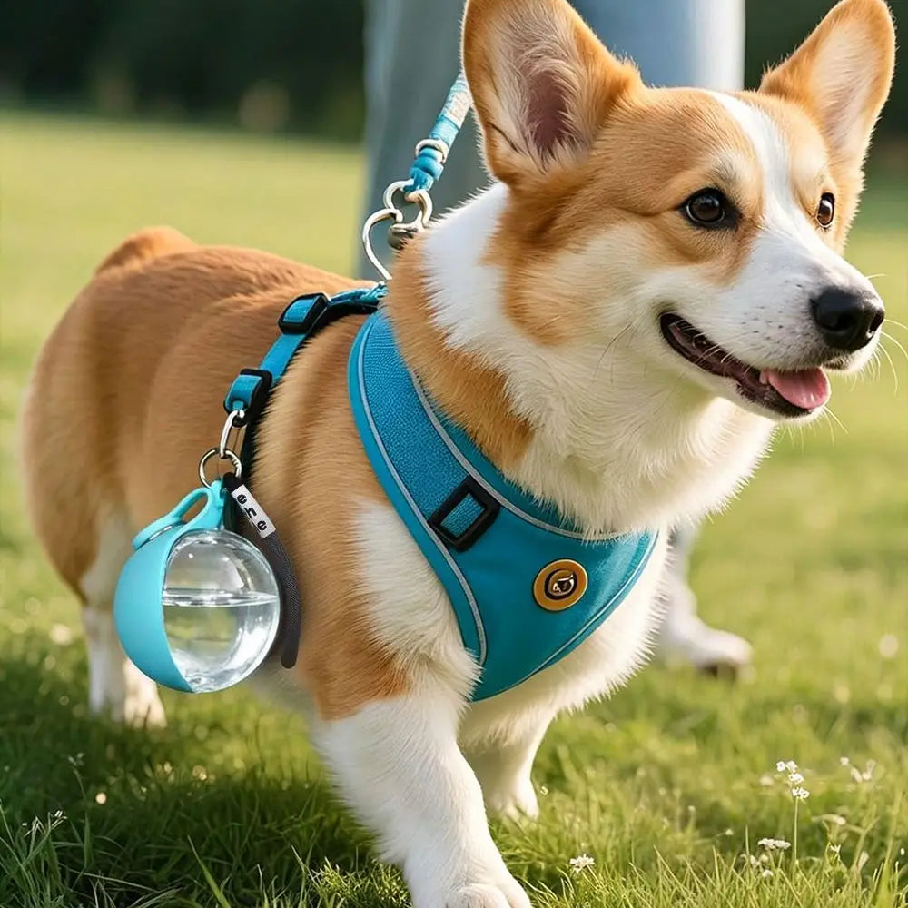Leak Proof 2 in 1 Foldable Portable Silicone Dog Water Bottle Travel Pet Drinking Bowl with Lanyard Hook for Outside Walking Peaceful Pleasures Health and Wellness