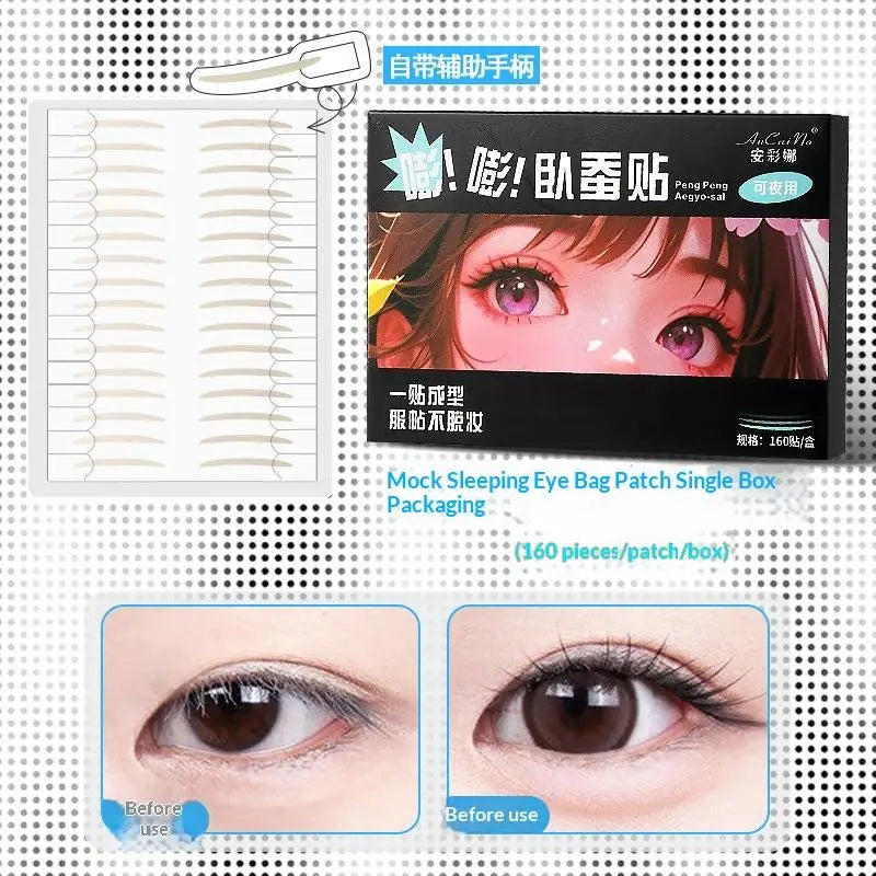160 Pcs Under-Eye Fake Teardrop Patch Ultra Stay Beautiful Eyes Invisible Waterproof Eye Big Eyes Makeup Tools Beginner Friendly Peaceful Pleasures Health and Wellness