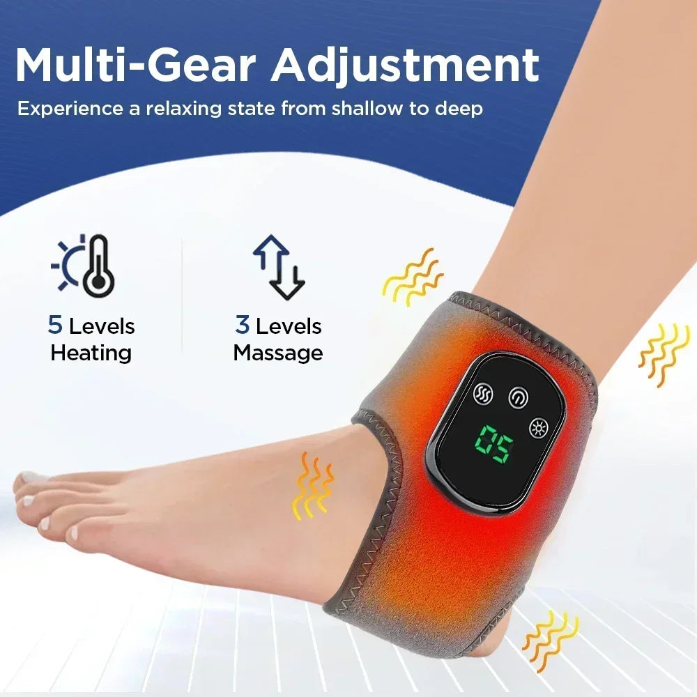 1/2PCS Foot Heat Massager Hot Compresses Vibration Massager Breathable Material USB Foot and Ankle Joint Hot Compress Protection Peaceful Pleasures Health and Wellness