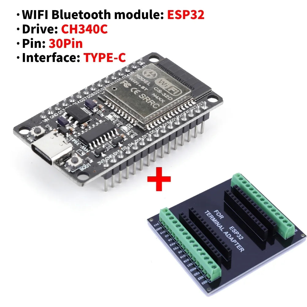 ESP32 Development Board Wireless WiFi Bluetooth module Ultra-Low Power Consumption Dual Core 30Pin ESP32-32S 32D ESP 32 Peaceful Pleasures Health and Wellness 1Set ESP32
