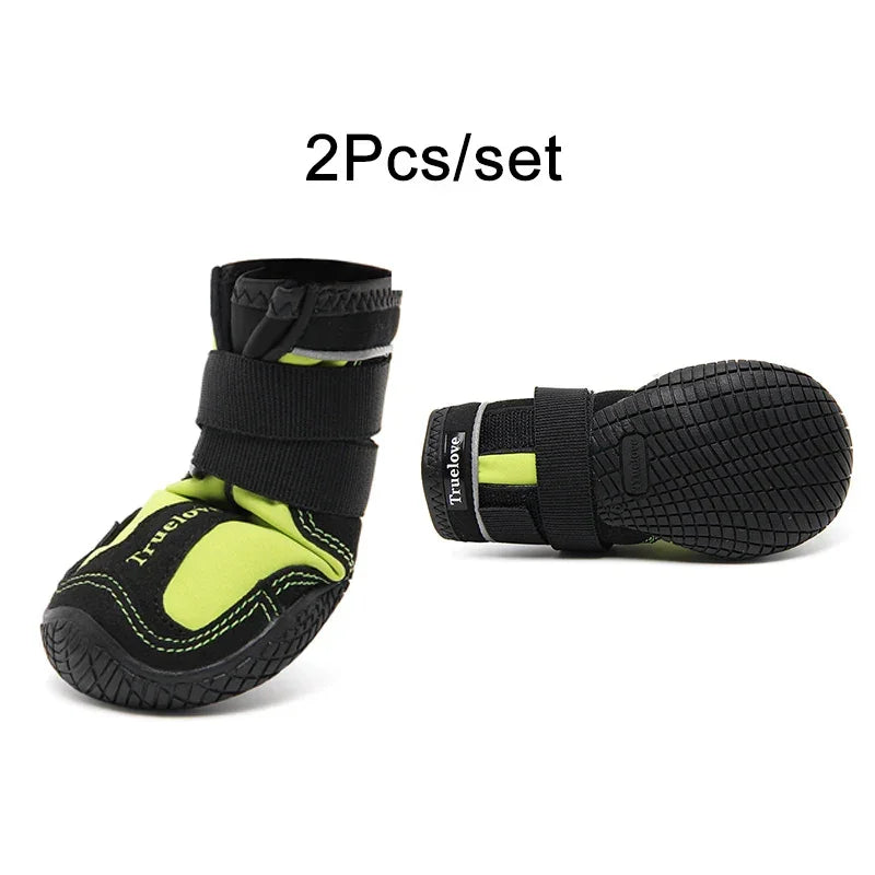 Truelove Water-Resistant Anti-Slip Dog Boots with Reflective | TLS4861 Peaceful Pleasures Health and Wellness Neonyellow(2Pcs-set) 1-(Width-3.5CM) China Mainland