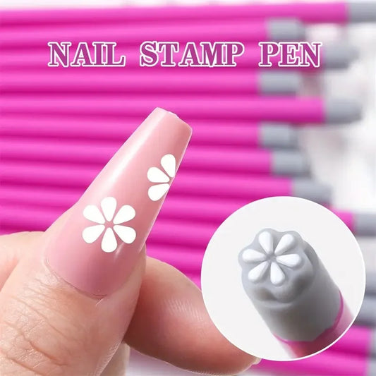 Nail Art Stamp Pen Set – Flower & Butterfly Transfer Printing Nail Art Stamp Set Peaceful Pleasures Health and Wellness