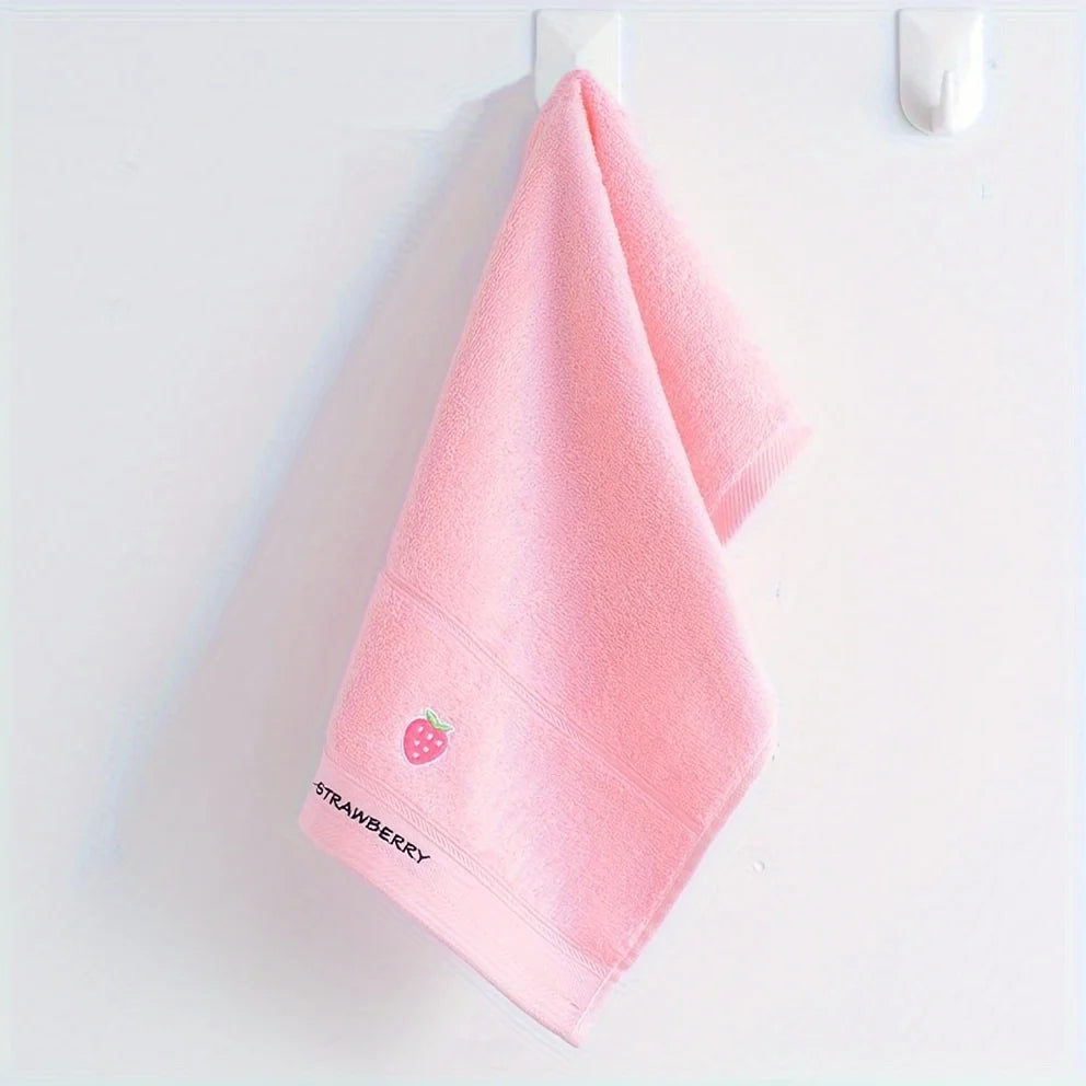 3 Random Color Fruit-Patterned Towels, Pure Cotton Children's Towels, Cartoon Fruit Baby Towels, Small Square Towels, Essential Home Items, Skin-Friendly and Non-Irritating Children's Towels Peaceful Pleasures Health and Wellness
