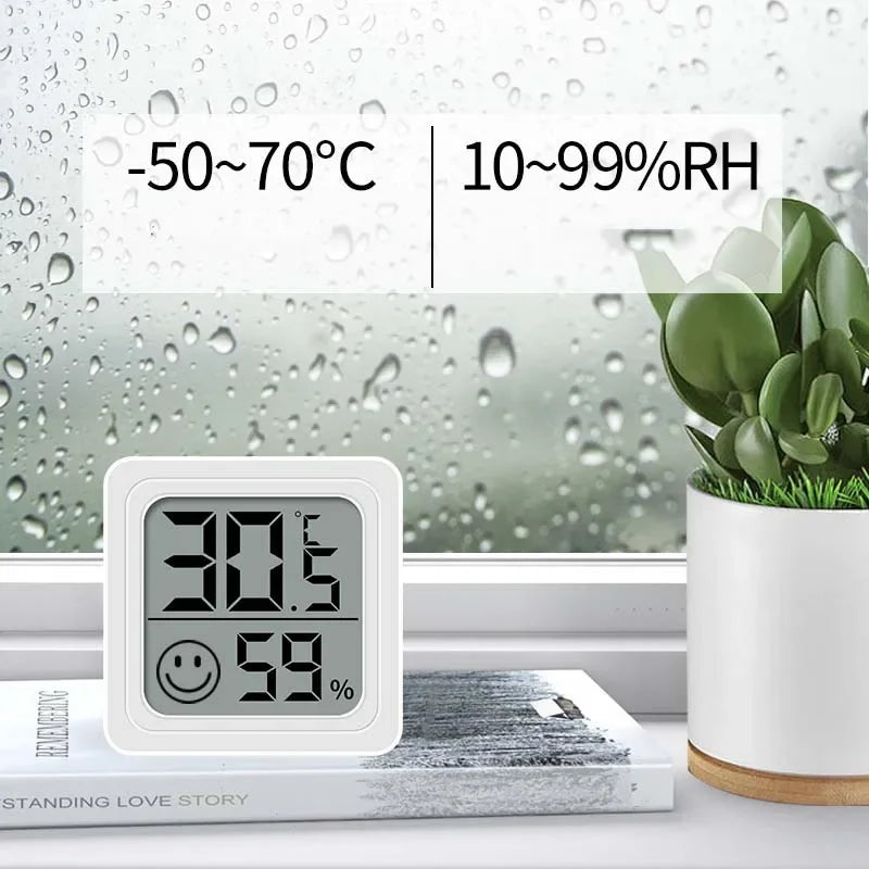 Mini LCD Digital Indoor Room Temperature Humidity Monitor with Comfort Indicator Wall/Desk Mount for Home Office Baby Room Peaceful Pleasures Health and Wellness