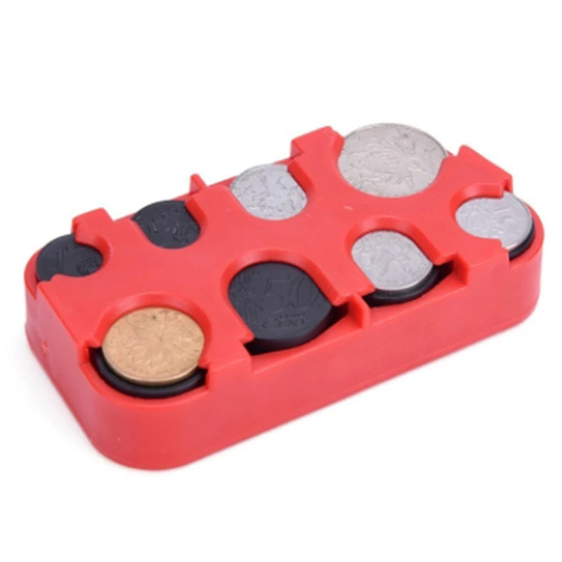 Plastic Coin Holder Case for US Euro Coins Portable Coin Organizer Storage Box with Multiple Slots for Travel Daily Use Peaceful Pleasures Health and Wellness