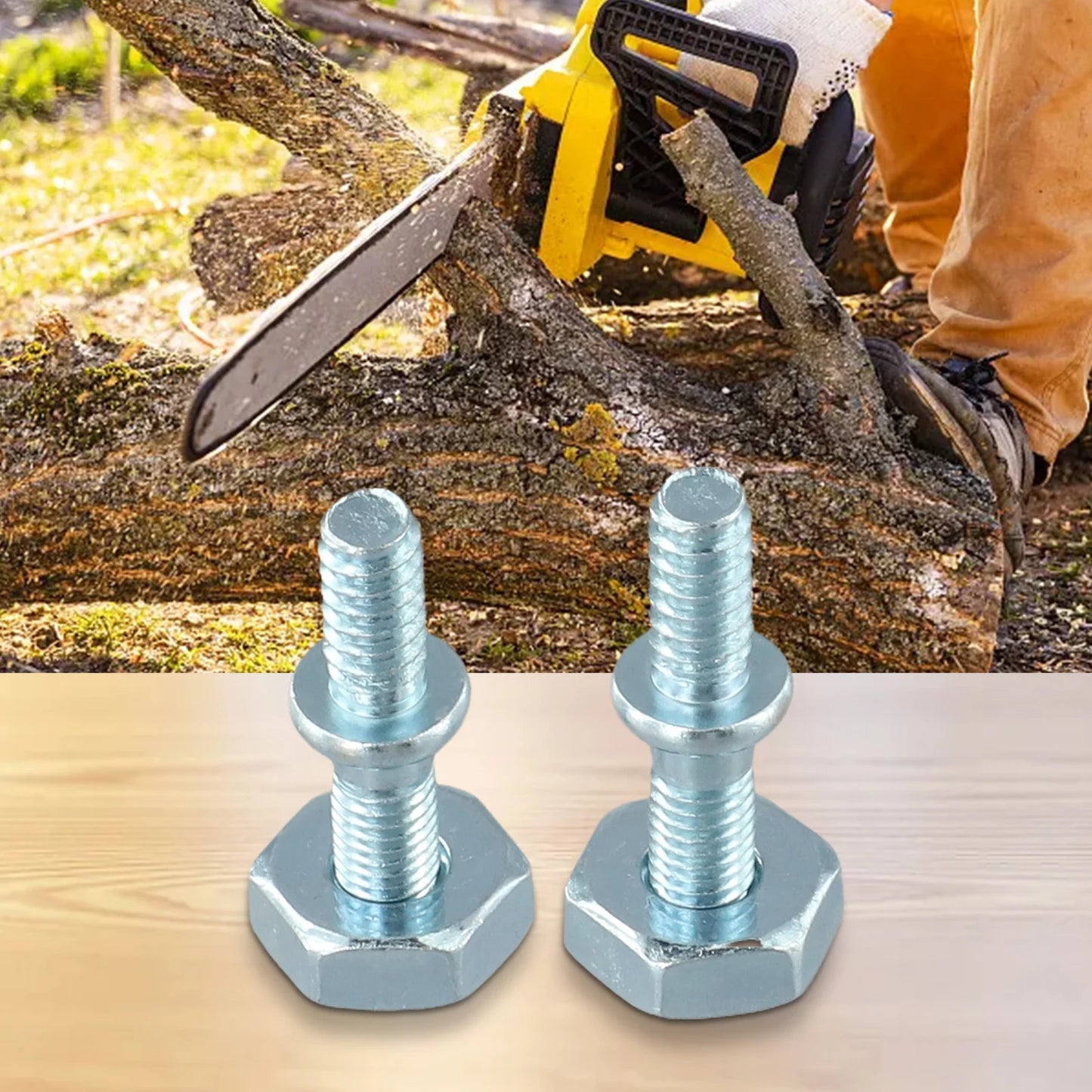 2 Pairs Bar Studs Nuts MS170 MS180 MS210 MS230 MS250 Chainsaw Blade