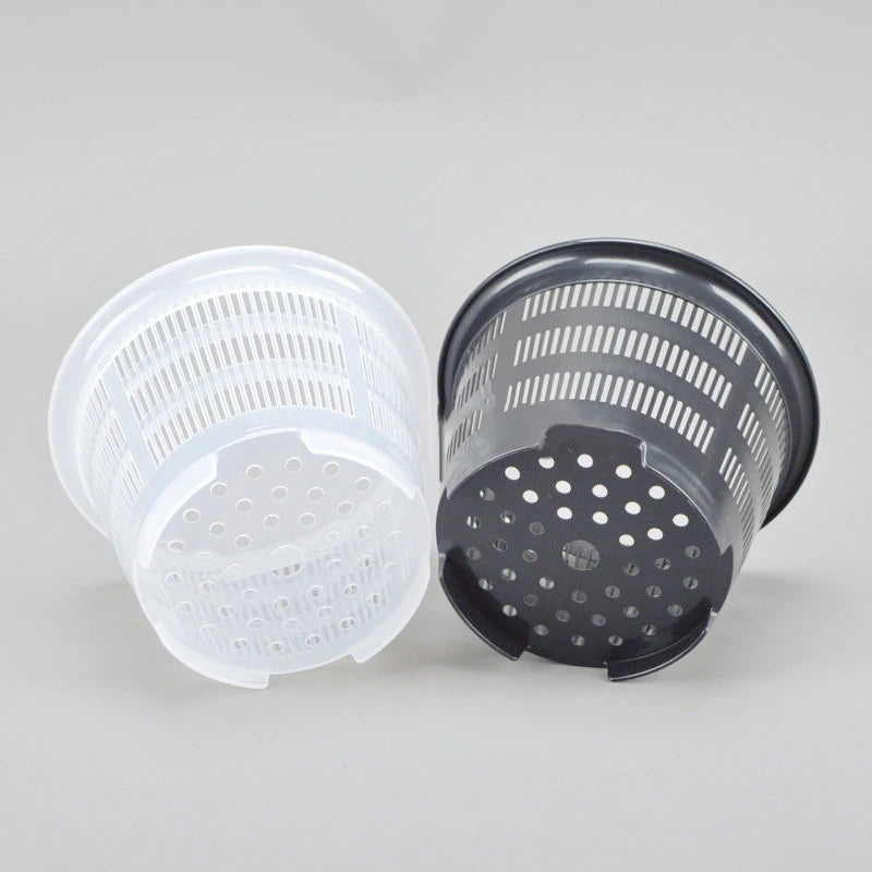 Clear Mesh Orchid Pot – Breathable Plastic Nursery Basket