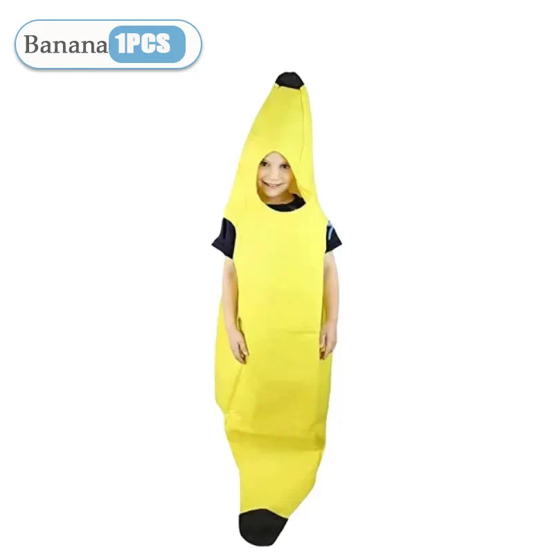 Banana Costume Adults & Kids – Funny Halloween Cosplay Suit