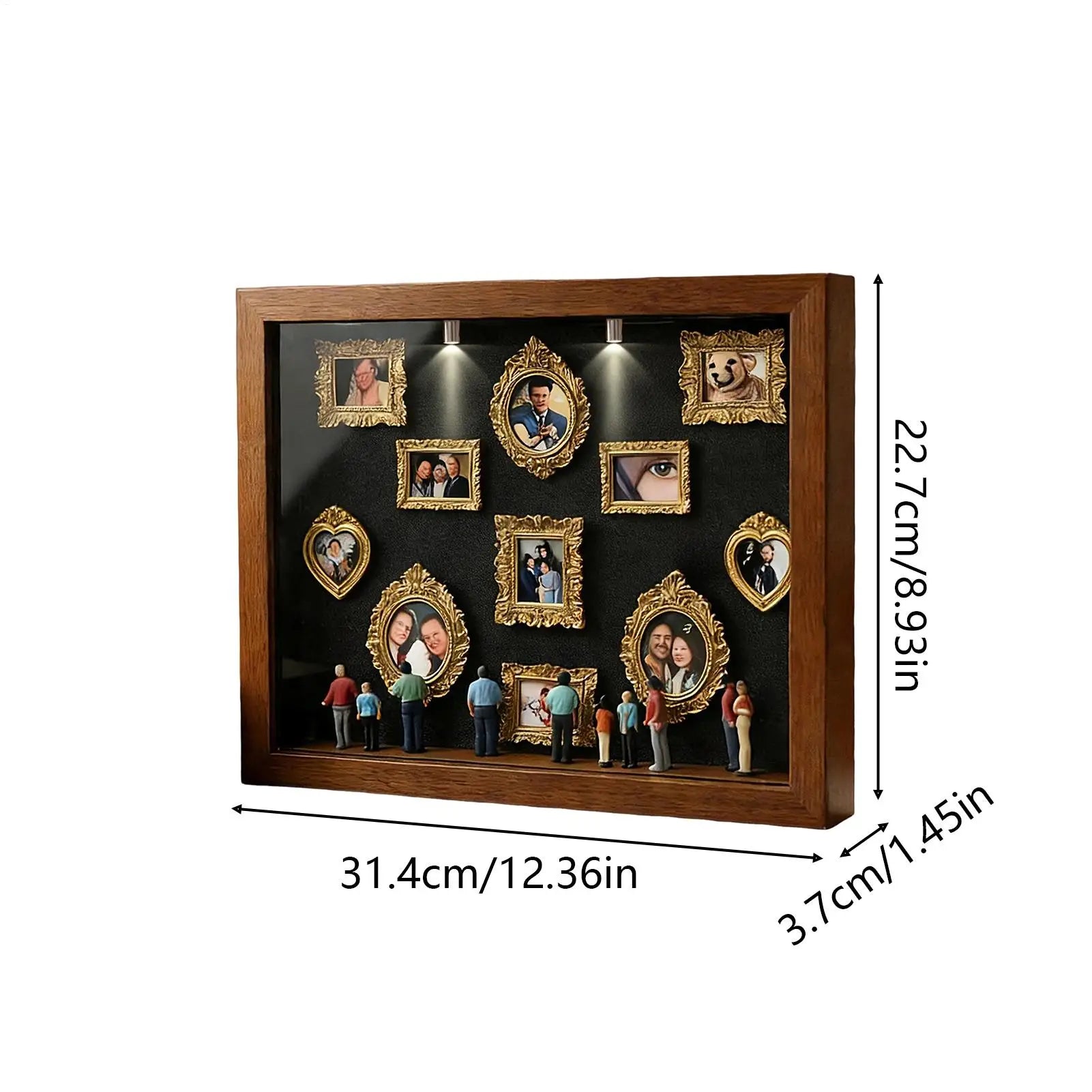 DIY Miniature Museum Display Box Small Memory Decoration Mini Museum Silhouette Frame for Wedding Birthday Holiday Apartment Peaceful Pleasures Health and Wellness