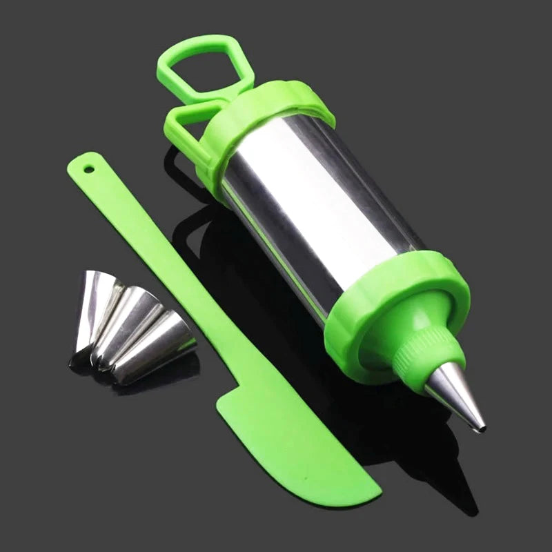Butter Cookie Gun Mould Multifunctional Cream Gun Cookie Decorating Gun Decorating Mouth Set Make Cake Puff Kitchen Baking Tool Peaceful Pleasures Health and Wellness light green