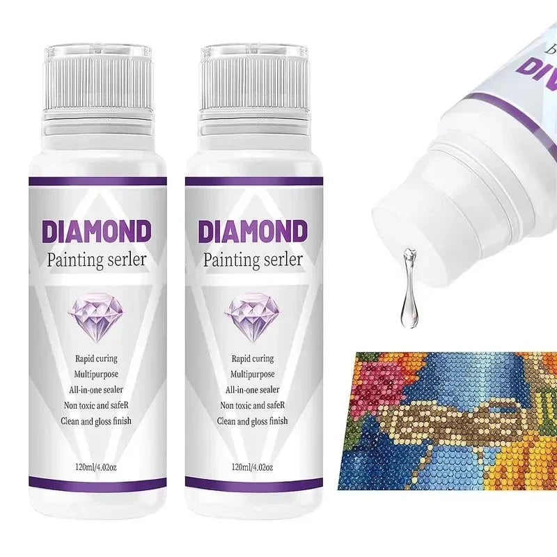 120ML Diamond Painting Sealer 5D Diamond Painting Art Glue Permanent Hold & Shine Effect Sealer Diamond Painting Puzzle Peaceful Pleasures Health and Wellness
