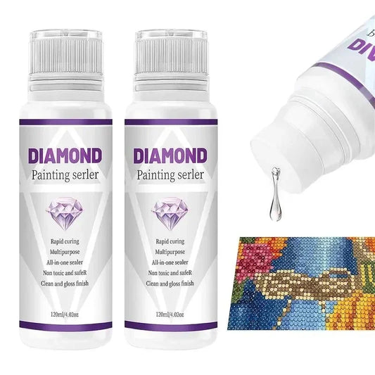 120ML Diamond Painting Sealer 5D Diamond Painting Art Glue Permanent Hold & Shine Effect Sealer Diamond Painting Puzzle Peaceful Pleasures Health and Wellness