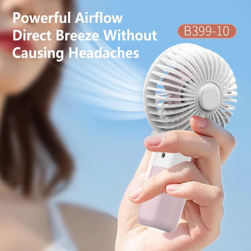 Lenovo Handheld Mini Fan USB Rechargeable Portable Desktop Fan With Base Quiet Operation For Office Student Dorm Travel Peaceful Pleasures Health and Wellness
