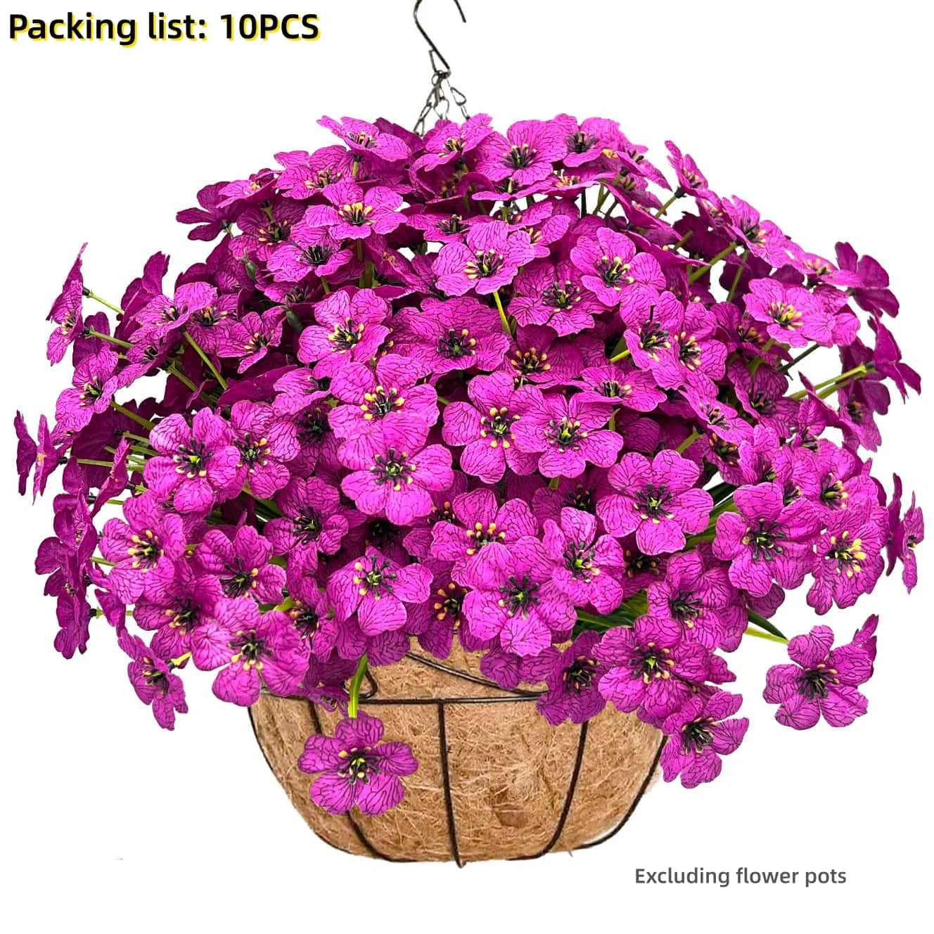 UV Resistant Silk Artificial Flowers 9/10 PCS – Faux Blooms